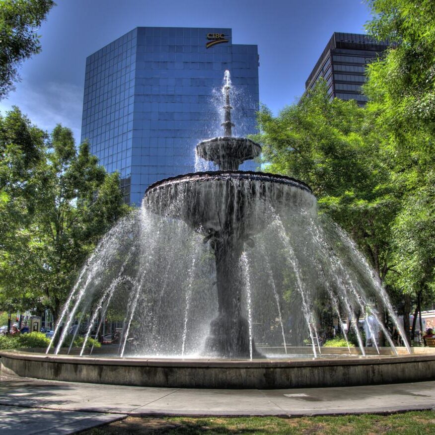 The fountain at Gore park