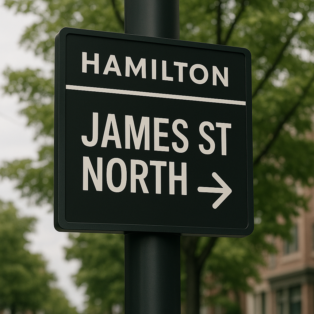 James St North wayfinding example James St North wayfinding example